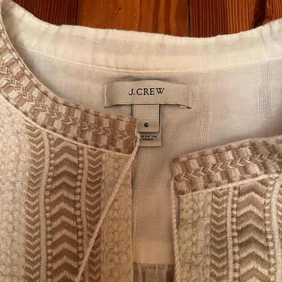 J. Crew White Top 6 - Picture 6 of 7